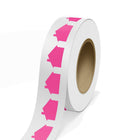JAM Paper - Rouleaux d'étiquettes standard - en forme de maison - 1 7/8 x 2 7/8 - rose fluo - 125 étiquettes/rouleau-Couleur : rose fluo | Faites ressortir votre courrier avec des étiquettes d'adresse d'expédition colourées.