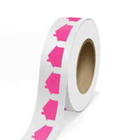 JAM Paper - Rouleaux d'étiquettes standard - en forme de maison - 1 7/8 x 2 7/8 - rose fluo - 125 étiquettes/rouleau-Couleur : rose fluo | Faites ressortir votre courrier avec des étiquettes d'adresse d'expédition colourées.
