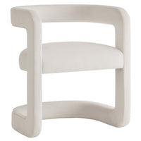 Modway - Winslow Performance Velvet Chaise d’accent en tonneau - Alabaste-Chaise d’accent