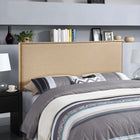 Modway Region Nailhead Upholstered Queen Headboard - Cafe-Fine linen upholstering