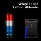 SoundExtreme Extreme Whip Kit Qty 2 x 2ft plus LEDCast Controller-4-zone led controller included: up to 4 zones for LEDCast compatible whips, strips and rock lights. optional use of 2 zones to make lights synchronize with the vehicle brake, reverse, and turn signals (extension cables sold separately)
