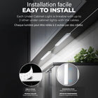 Bell+Howell Rechargeable LED Motion Activated Under Cabinet Lights - 2 Pack-Adjustable Brightness: Customize the light intensity to suit your needs with adjustable brightness settings, ensuring perfect lighting for any environment.