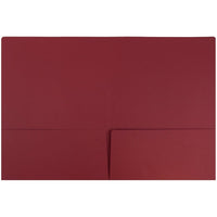 JAM Paper Premium Matte Coloured Cardstock Two-Pocket Presentation Folders - Dark Red - 6 Pack-Dark Red Folder