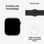 Apple - Watch Series 11 - 46 mm - GPS - Boîtier en aluminium Gris Cosmique avec Bracelet sport Noir, M / G-9
