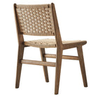 Modway Saoirse Woven Rope Wood Dining Side Chair - Walnut/Natural - 2 Pack-9