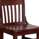 Flash Furniture HERCULES Series School House Back Mahogany Wood Restaurant Barstool-Mortise and Tenon Style Construction with metal wood screw reinforcements