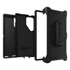 OtterBox Defender Case for Samsung Galaxy S24 Ultra - Black-Durable rubber outer cover provides drop-resistant grip