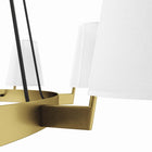 Modway - Surround 8-Lumière Lustre - Laiton en satin blanc-Installation professionnelle requise