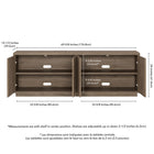 Hudson&Canal Hanson TV Stand for TV's up to 75" - Antiqued Grey Oak-8