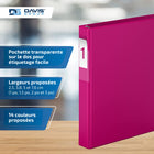 Davis Group Super économie, Reliure à anneaux en “D” inclinés 1 po, paquet de 6 – Rose-Anneau En D, Non Verrouillable