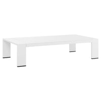 Modway - Tahoe Terrasse extérieure Aluminium revêtu en poudre Table basse - Blanc-Table basse extérieure sur patio