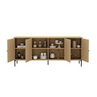 Manhattan Comfort Magnolia 70.9" Modern Sideboard - Natural Oak-10