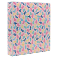 Staples 1" 3-Ring Binder - Gummy Bears-Round ring binder, gummy bears design, holds up to 175 sheets of paper