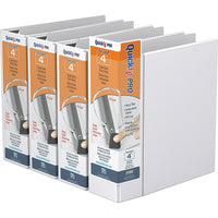 QuickFit Anneaux en D Pin-Lock, 4 po, à déclencheur unique, verrouillables, prévenant l'écartement  paquet de 6 – Blanc-3 Reliure À Anneaux