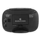 Marathon Atomic Alarm Clock With Auto-Night Light - Temperature & Date - Black (CL030051BK)-Automatic backlight uses a built in light sensor to detect if the clock has been placed in a dark environment, the backlight can also be manually operated
