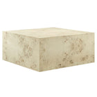 Modway Cosmos 36" Square Burl Wood Coffee Table - Bleached Burl-Modern, Nature-Inspired Design