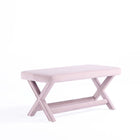 Manhattan Comfort - Abigail banc ottoman capitonné en velours style milieu du siècle 42,12" - rose-Ottoman moderne du milieu du siècle parfait pour le salon et la chambre à coucher