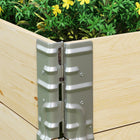 Outsunny Wooden Raised Garden Bed Kit - 45" L x 31.5" W x 15" H - Natural-The bottomless design is more suitable for long-rooted plants 