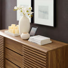 Modway Render 63" Sideboard Buffet Table TV Stand - Walnut-Durable Particleboard Construction