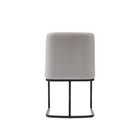Manhattan Comfort - Lot de 2 chaises de salle à manger modernes Serena 23,62 po en similicuir gris clair-20,47 po L x 23 po l x 32,68 po H