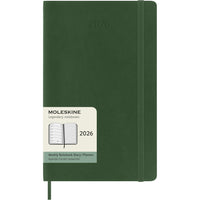 Moleskine 2026 Classic 12-Month Soft Cover Weekly Planner - 5" x 8.25" - Myrtle Green-Dated from January to December 2026