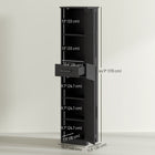 HOMCOM 67" Tall Narrow Bathroom Storage Cabinet - Black-Tall and narrow design saves space in your bathroom
