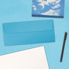 JAM Paper #10 Business Envelopes, 4 1/8 x 9.5, Brite Hue Blue Recycled, 500 Pack (15861H)-Envelope Size: 4.13" x 9.5"