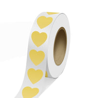 JAM Paper - Rouleaux d'étiquettes standard - en forme de cœur - 2 x 2 - feuille dorée mate - 125 étiquettes/rouleau-Couleur : feuille dorée mate durable | Faites ressortir votre courrier avec des étiquettes d'adresse d'expédition colourées.
