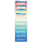Teacher Created Resources File Storage 10 Pocket Chart - 14" x 58" - WaterColour-Strong, durable and convenient