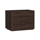 Manhattan Comfort Evelyn 32" Modern 3-Drawer Nightstand 2-Piece Set - Brown-Sleek, Horizontal Drawer Pulls for a Clean, Uncluttered Look