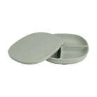 b.box - Assiette en silicone + couvercle - Sauge-Fabriqué en silicone platine sans danger pour les bébés