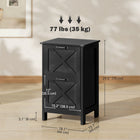 HOMCOM 2-Drawer Letter/A4 Filing Cabinet - Distressed Black-Anti-tipping device enhances safety and stability in your workspace
