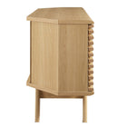 Modway Render 46" Corner TV Stand - Oak-Sliding Doors
