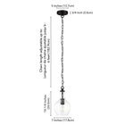 Hudson&Canal - Suspension Verona de 18 cm de large avec abat-jour en verre, - Bronze noirci/transparent-8