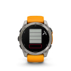 Garmin fēnix 8 - AMOLED Outdoor Recreation/Adventure Watches - 51 mm - Sapphire, Titanium with Spark Orange/Graphite Silicone Band-9