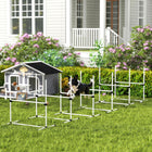 PawHut Dog Training Agility Gear 6-Piece Set with Carrying Bag - White-Jumps are 37" wide and feature heights that can be adjusted 