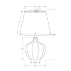 Monarch Specialties 21" H Transitional Table Lamp - Cream Resin / Ivory / Cream Shade-Attached with a 5ft transparent cord, this transitional style lamp is perfect in a casual setting on an end or side table in a living room or home office, or on a nightstand in your bedroom