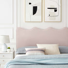 Modway Current Performance Velours Lit Plateforme Twin Avec Pieds en Métal Doré - Rose-Poutre centrale renforcée et jambes de soutien