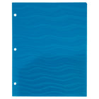 JAM Paper Heavy Duty Plastic 3 Hole Punch Pocket Folders - Extra Tough School Folders - Assorted Wave Colours - 6 Pack-Quantity: 6 Folders per Pack | One for each subject & project