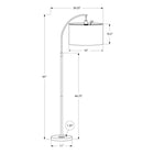 Monarch Specialties - Luminaire - 65 po H Lampadaire - Métal En Laiton - Abat-Jour Ivoire / Crème - Contemporain-L'élégant bras arqué et l'abat-jour en tissu contribuent à diffuser la lumière et à créer une pièce chaleureuse avec style