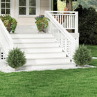 HOMCOM 24" Artificial Cypress Trees with Ground Stake - Green - 2 Pack-Included ground stakes for easy planting in pots or soil 