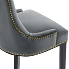 Modway Marquis Performance Velvet Dining Chairs - Grey - 2 Pack-9