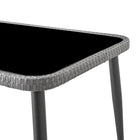 Manhattan Comfort Portofino Modern Patio 4-Person Conversation 4-Piece Set with Coffee Table - Grey-30 Day Limited Manufacturer's Warranty