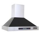 KUCHT KRH3015-K 30" 900 CFM Wall Mounted Range Hood - Stainless Steel/Black-Equipped with two 1.5-Watt LED lights, this seamless design Pro-Style range hood will give you better visibility while cooking and enhance the look of your pro-style Kucht range