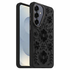 OtterBox Symmetry Cactus Leather Embroidery Cell Phone Case for Galaxy S26+-Metal buttons elevate the tactile experience