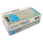 Suretouch - Gant 330 Series en nitrile jetable, sans poudre, 3 mil, taille grand, bleu, 100/boîte-Poignet roulé et pouce en aile