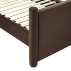 Modway Rael Performance Velvet Full Platform Bed - Chocolate Brown-7