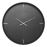 Monarch Specialties 9035 30" Round Oversized Wall Clock - Black-This 30" round black wall clock, perfectly blends modern aesthetics with functionality for a striking focal point in home decors