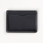 Decent Living Leather Card Holder Wallet - Black-Built with full-grain leather only