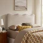 Modway Athena Stain-Resistant Performance Velvet King Size Headboard - Almond-Dense Foam Padding
